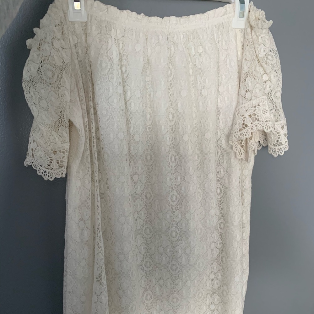 White Lace Off Shoulder Dress